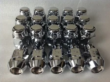 20 Gorilla 7/16-20 Heat Treated CHROME Acorn Lug Nuts 3/4 Hex 7/16