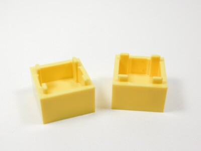 LEGO Lot of 2 Yellow 2x2x1 Box Container w/ Open Top P2