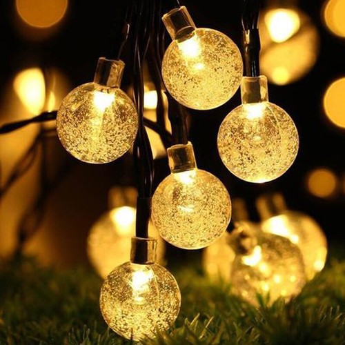 100LED Solar Powered Bulb String Lights Garden Outdoor Crystal ball Solar Lights - Picture 3 of 11
