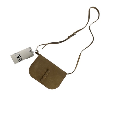 Zara Womens Crossbody Bag Leather Beige Bag Light Brown Tan Handbag New - Picture 10 of 12