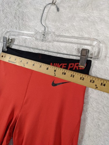 Nike Pro Leggings Donna Medium Dri Fit Hypercool Allenamento Capri Yoga Rosso 642564 - Foto 3 di 8