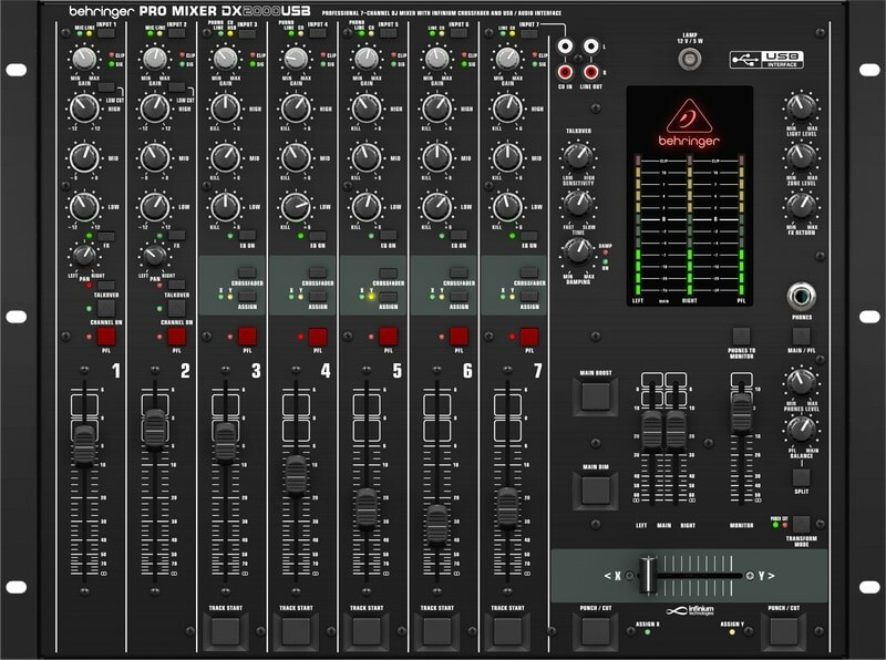 Behringer Pro Mixer DX2000USB 7-channel DJ Analog Mixer Black