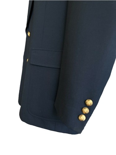 Navy Blue Jack Nicklaus Sz 44L Hopsack Blazer Jacket Sport Coat Golf - Picture 4 of 10