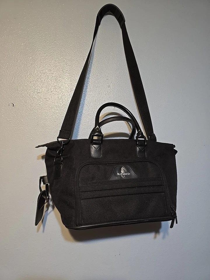 Vintage Atlanta Carryon Bag Luggage Crossbody Strap And 2 Hand Straps Black - Изображение 2 из 4