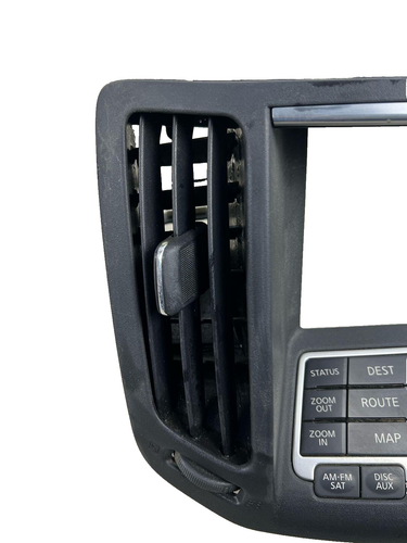 2006-07 INFINITI G35 RADIO BEZEL TRIM W/AIR VENTS & MEDIA CONTROL 28395 JK65D - Picture 4 of 10