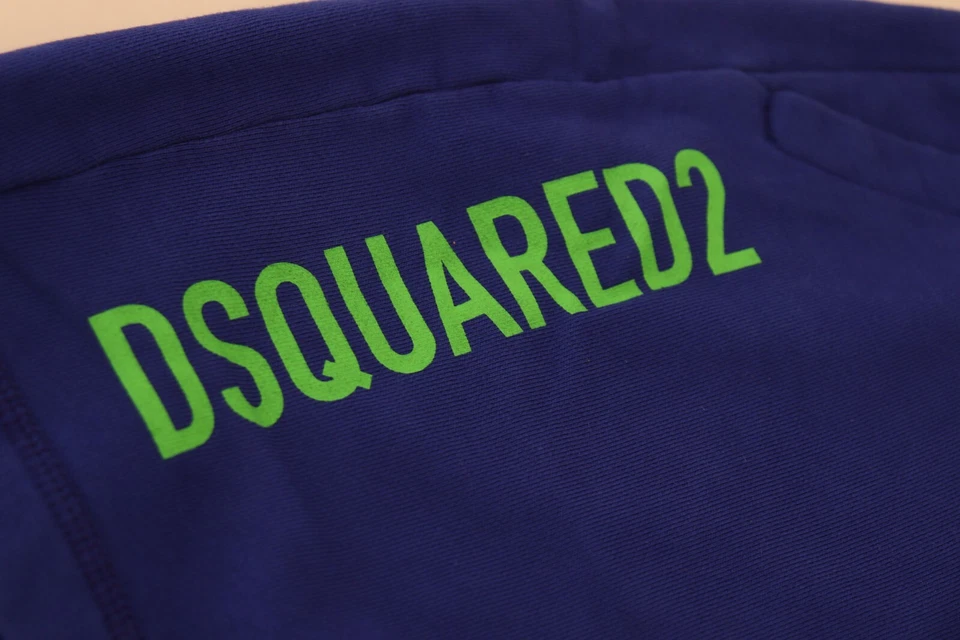 DSQUARED2 Pantalones Cortos Azul Logo Algodón Cintura Alta Sudaderas IT38/US4/XS Precio de venta sugerido por el fabricante 400usd Foto 4 de 4