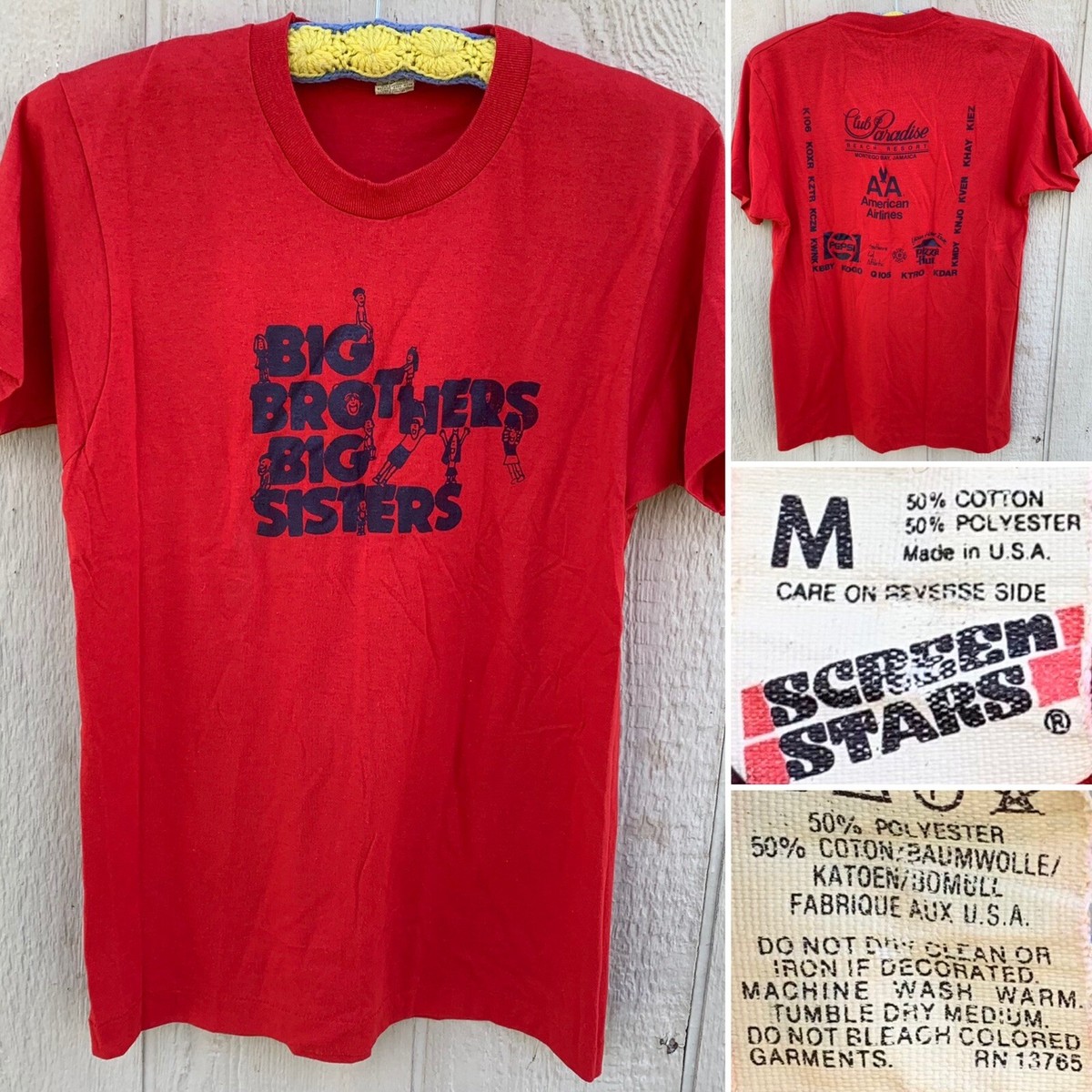 vintage Big Brothers Big Sisters T-Shirt single stitch size M Pepsi