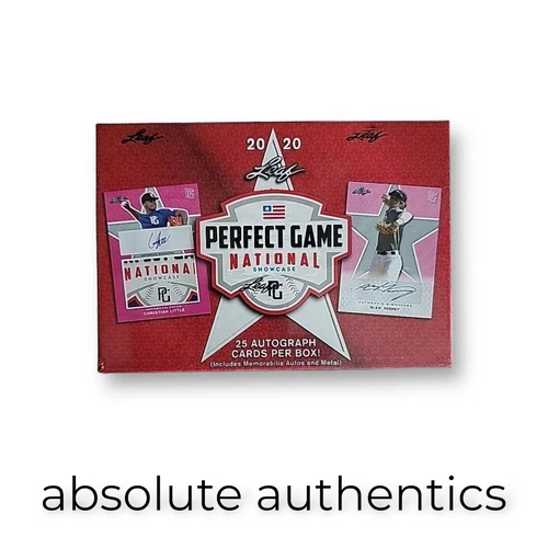 Leaf 2020 Perfect Game National Showcase Baseball Hobby Box 25 AUTOS!