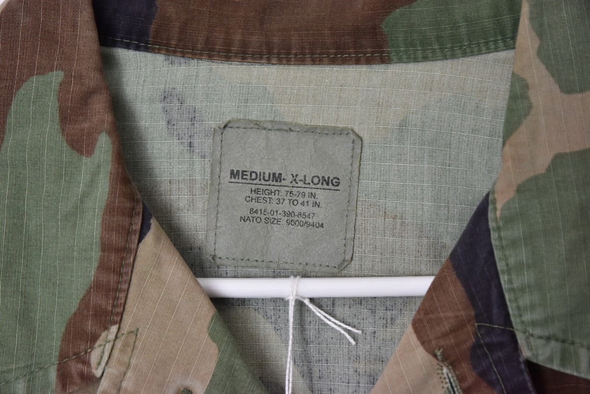 US Air Force M81 Woodland Camo BDU Jacket Patched, Size US Air Force M81 Woodland Camo BDU Jacket Patched, Size