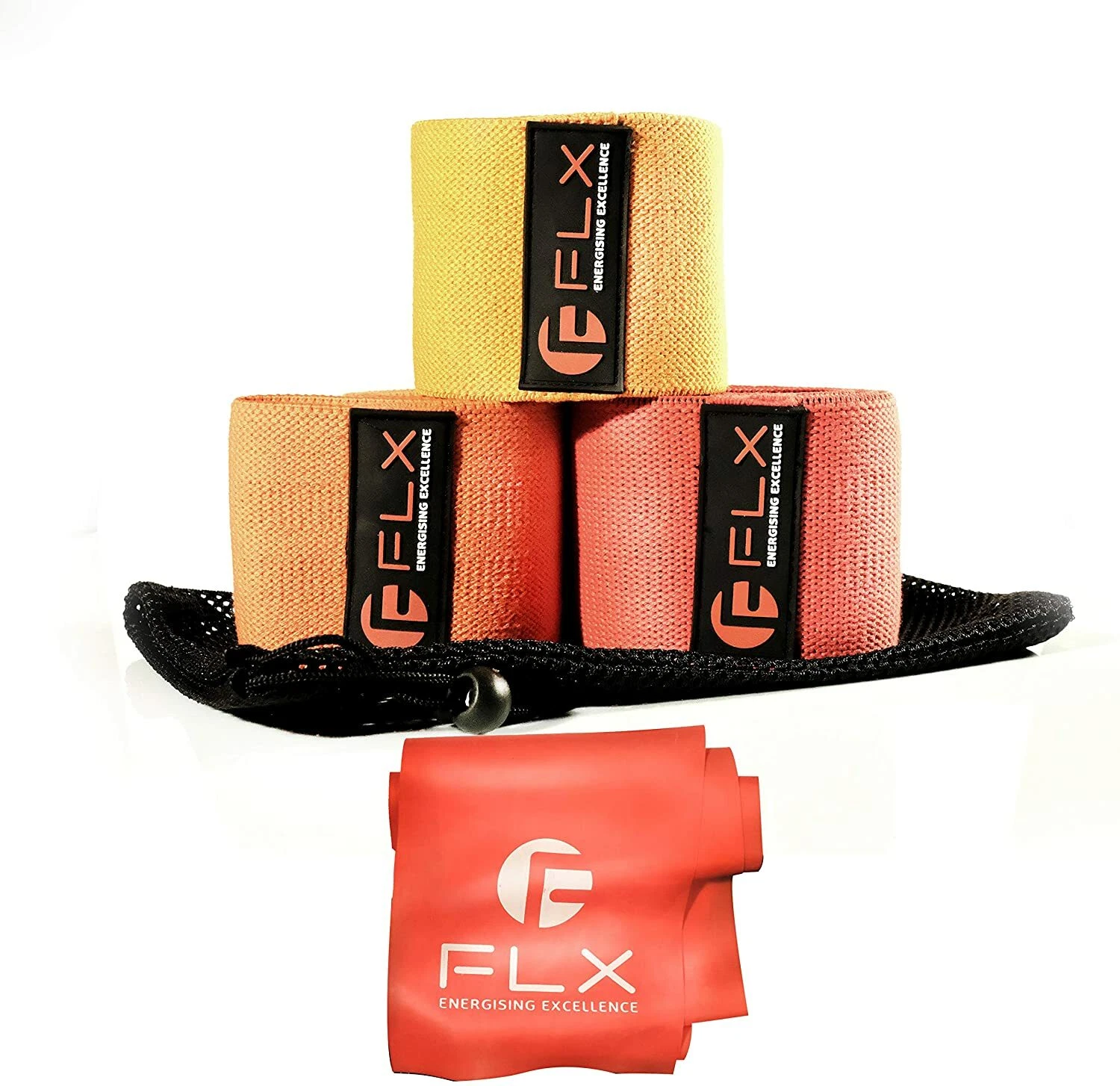 Resistance Bands Set (3) for Men & Women- Fabric Resistance Bands for Exercise