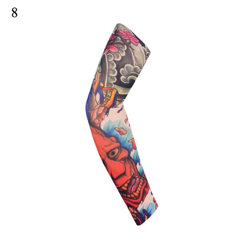 1 Pc Unisex Fake Temporary Tattoo Sleeves Arm Stockings Sun Protection Sleeves ╲ - Imagen 10 de 32