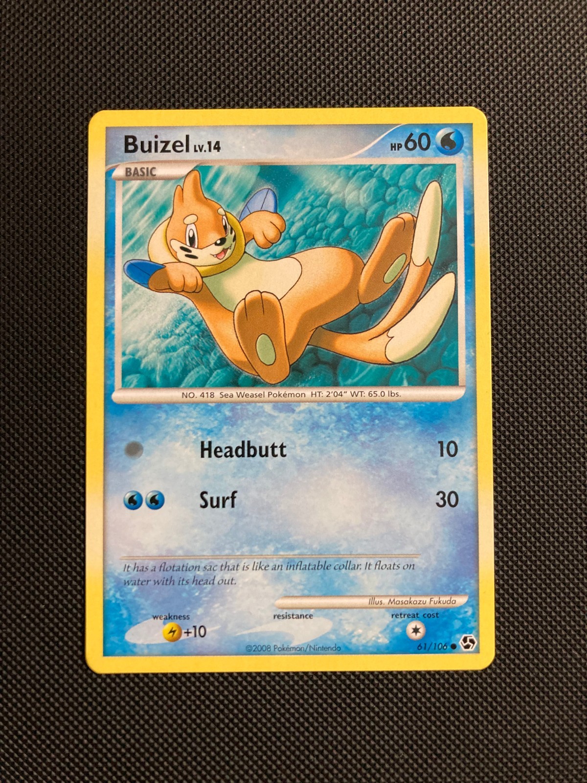 Pokemon TCG Buizel 61/106 Great Encounters Common Card (LP)