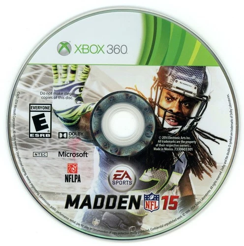 Madden NFL 15 (Xbox 360, 2014) TESTED Resurfaced NO TRACKING