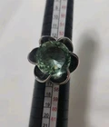 Amazing Vintage Mexico Sterling Silver And Glass Ring Size 7.25