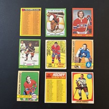 Lot Of 9 Vintage Hockey Superstar Cards Fillers