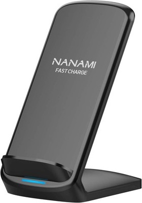 NANAMI Upgraded Fast Wireless Charger, Qi-Certified 1Pack, Black 