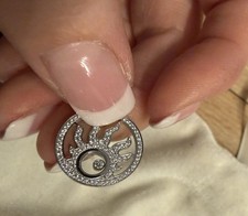 Chopard Anhänger 750er Weissgold Happy Sun mit beweglichem Diamant