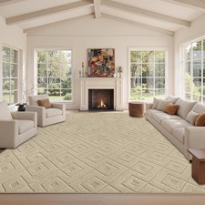Extra Large Rug Short Pile Soft Texture Anti-Slip Mat Living Room Bedroom Carpet