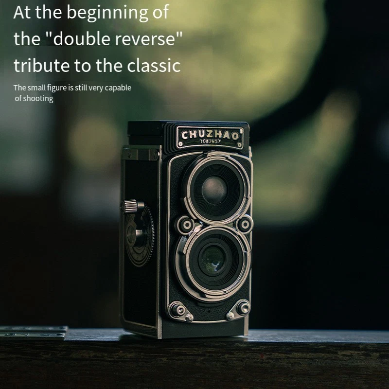 MARKENLOS Nostalgische digitale Miniaturkamera mit Twin Lens Design für Sammler