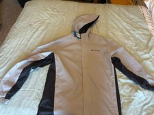 COLUMBIA Men's Gray Lightweight Water Resistant Windbreaker Jacket, Medium