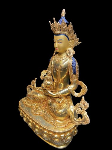 Master piece Hand made Tibetan Amitayus Buddha Amitabha statue Yoga 12 Inch - Picture 2 of 4