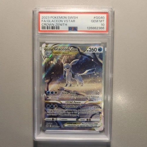 2023 Pokémon Glaceon VSTAR GG40/GG70 Crown Zenith PSA 10