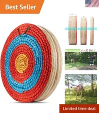 Durable 5-Layer Straw Archery Target with Silk Image - Ideal for All Bow Types