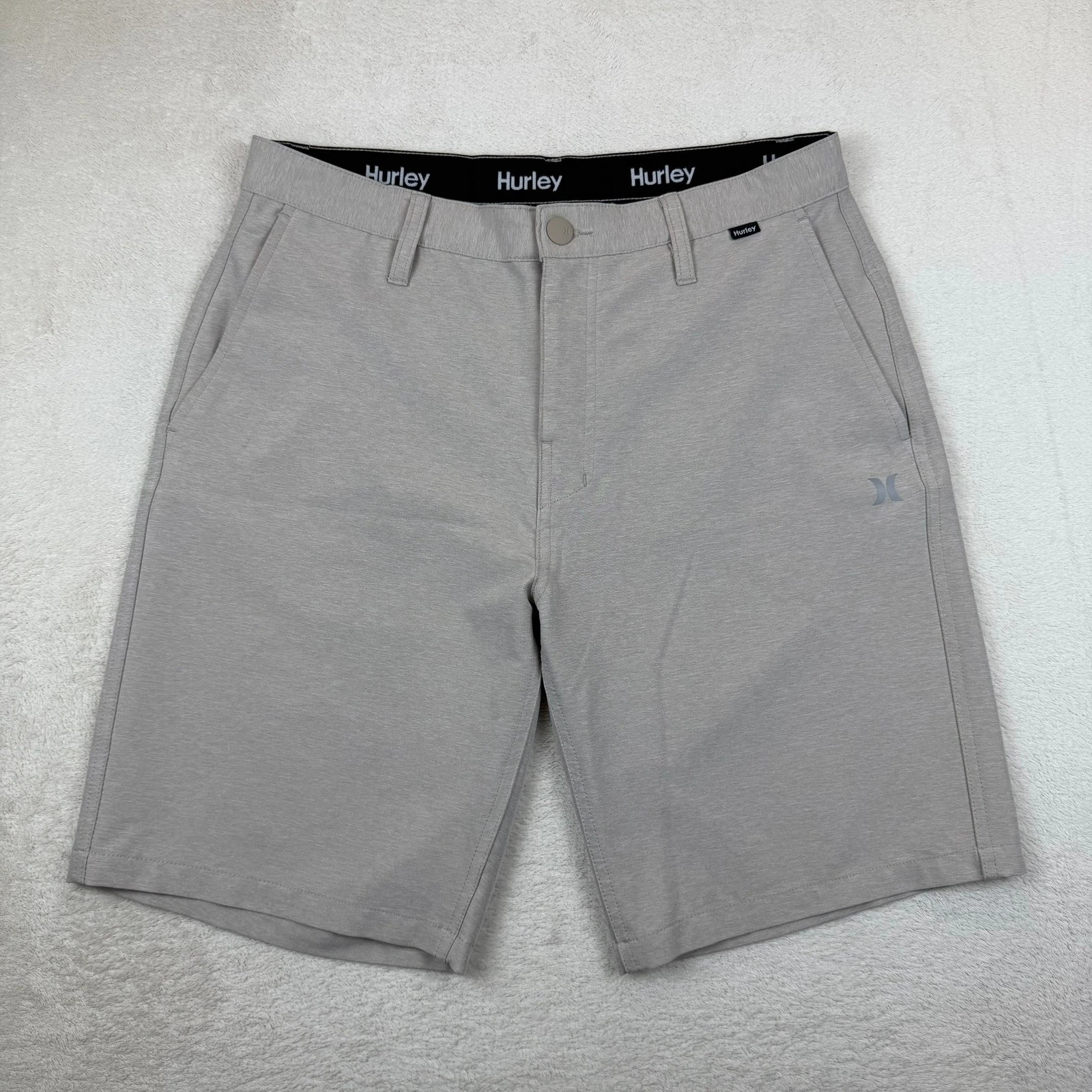 Hurley Mens Hybrid Beige Spacedye Walk Shorts Size 32 Quick Dry 9" Inseam