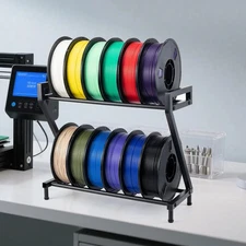 Z-Shaped 2 Tiers 3D Printer Filament Storage Rack Desktop,3D Printer Filament Ho