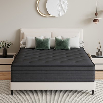 8''12''14'' Mattress in a box Twin Full Queen King Hybrid Spring Medium Firm Black