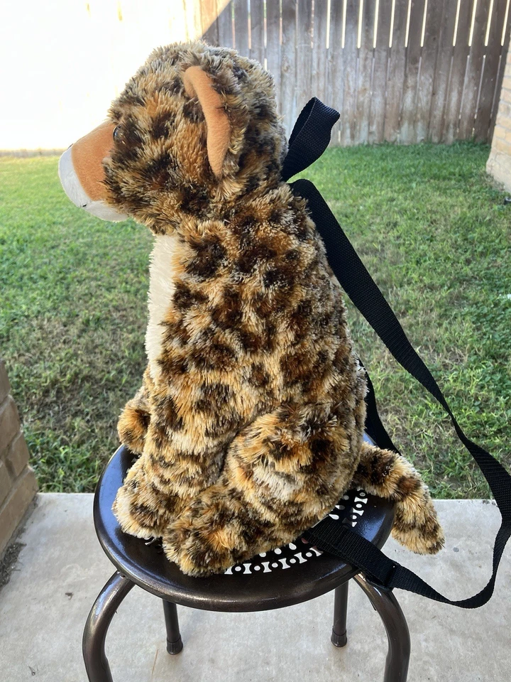 BJ Toy Company Leopard Plush Backpack - Image 2 of 4