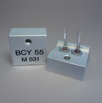 2x Matched Pair BCY55 NPN TO-18 Dual Transistor im Alu-Block NOS Vintage Audio