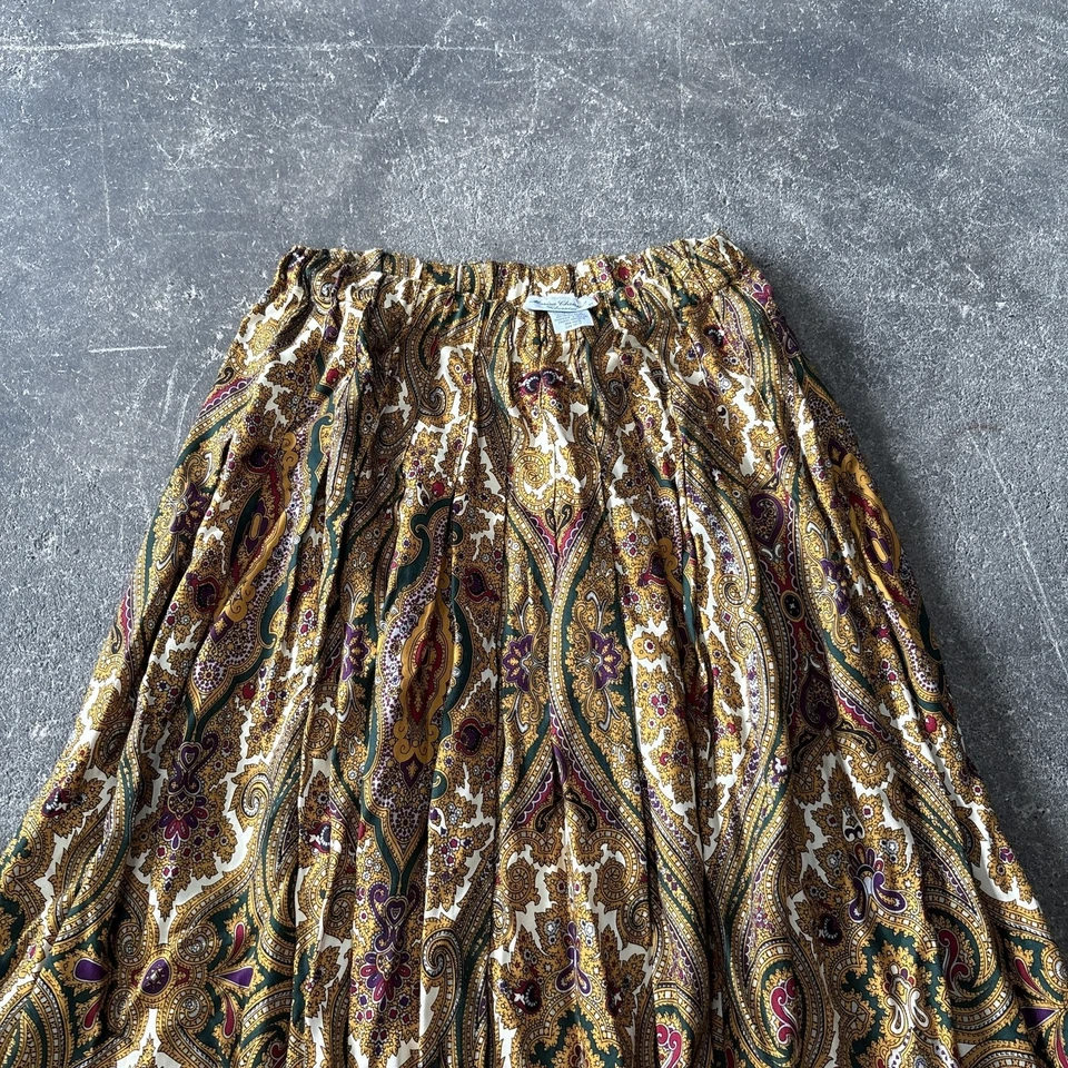 Vintage Marisa Christina Skirt Womens Size Large Paisley Rayon Maxi Boho 90s USA - Image 2 of 4