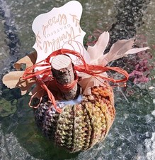 Fall Thanksgiving Crochet Handmade Pumpkin Centerpiece Decor Thankful Greatful