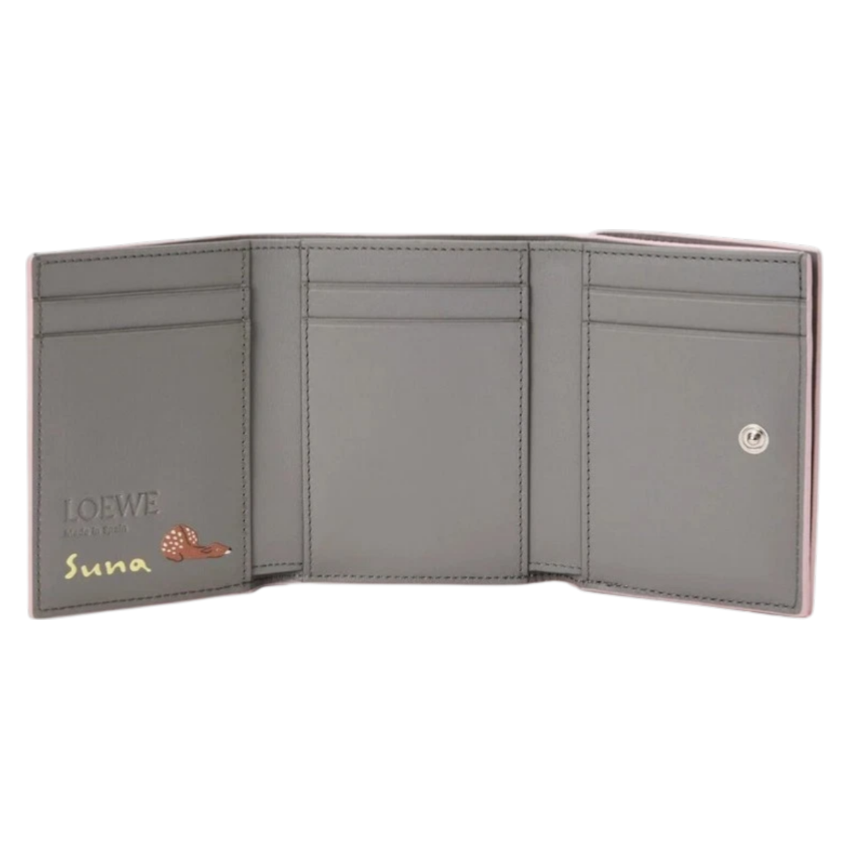 Loewe x Suna Fujita Trifold Wallet Nappa Calfskin Deer Motif Japan