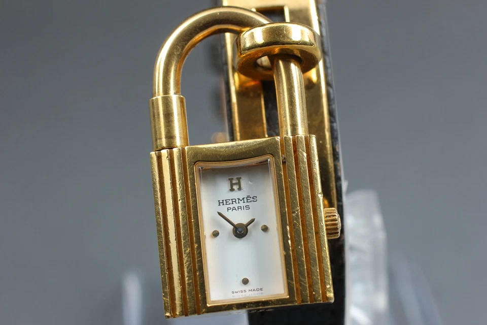 Nuevo Reloj Batt Vintage Hermes Kelly Esfera Blanca Mujer Cuarzo KE1.201 De JAPÓN Foto 4 de 4