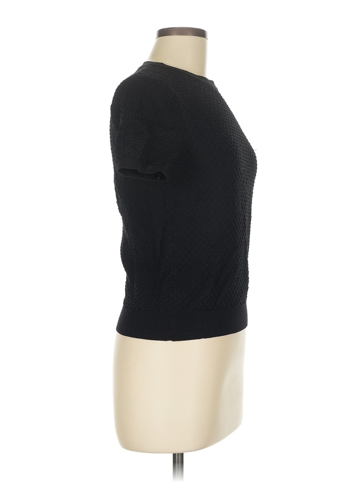 Zara Women Black Short Sleeve Top M thumbnail 3