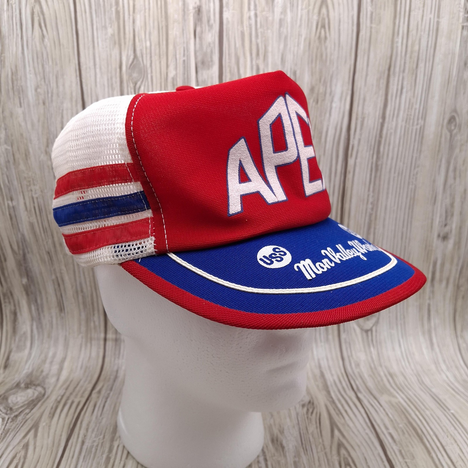 Soft Crown Mesh Snapback Cap Racing Style Retro Usa