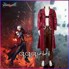 Devil May Cry3 Dante Leather Windbreaker Cosplay Suit Accessory Costume In Stock