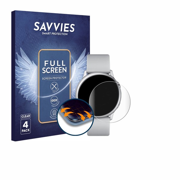 4X Full-Screen Schutz Folie FüR Samsung Galaxy Watch Active / 2 (40Mm) Display-image