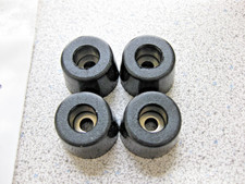 Four 1/2" Tall x 3/4" Diameter Round Rubber Equipment Feet Tapered Bumpers