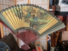 Vintage Asian  Extra Large Wall Hanging Fan, 5 X 3 Foot, Fresh Colours And Boxed