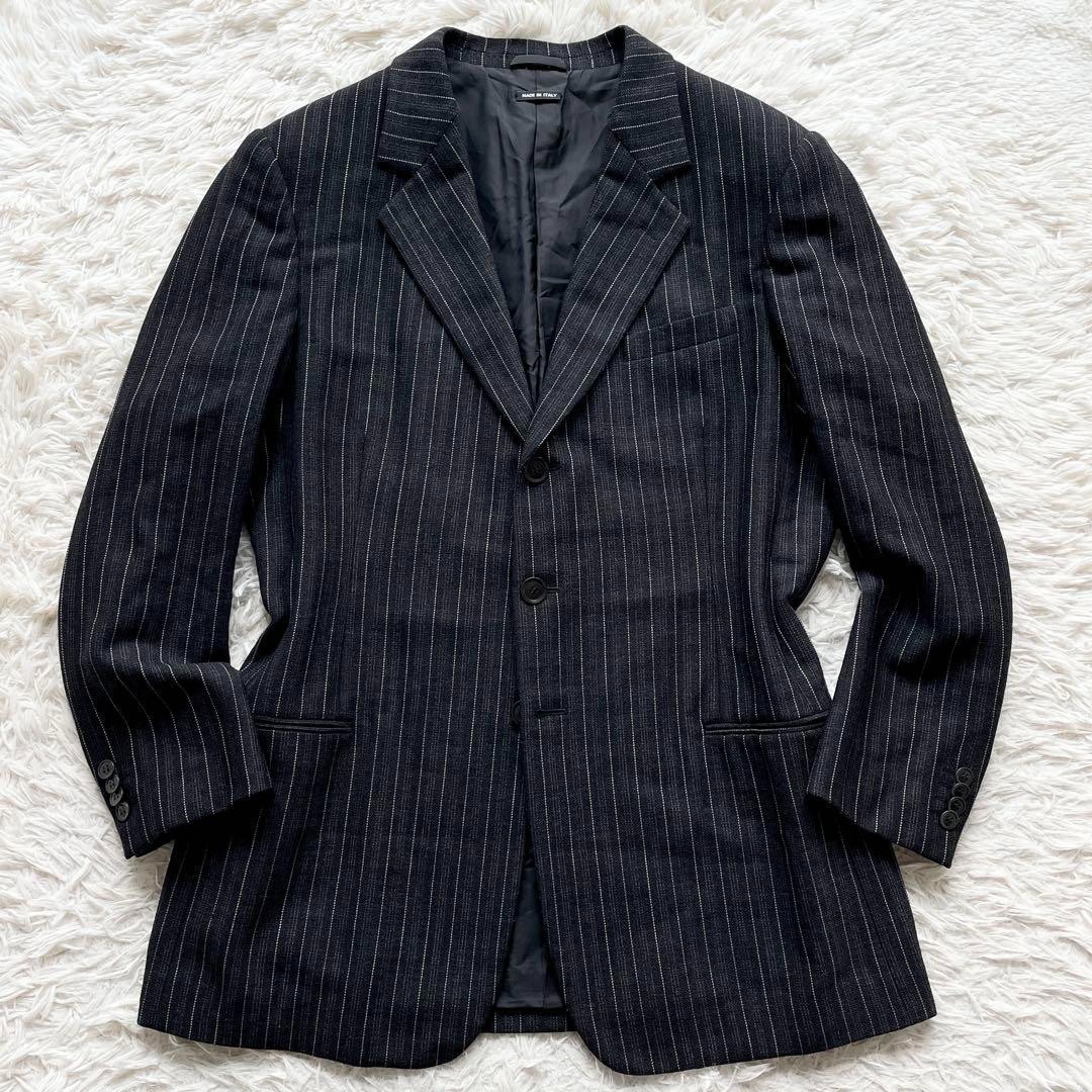 Giorgio Armani BORGO21 セットアップスーツ　BLACK GIORGIO ARMANI BORGO21 Suit Set with Black Tag and Black Stripes