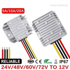 DC DC Buck Converter 24V-72V to 12V 5A 10A 15A 20A Voltage Regulator Trucks Part