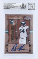 Autographed Brandon Graham Eagles Football Slabbed Rookie Card Item#14410868 COA. rookie card picture