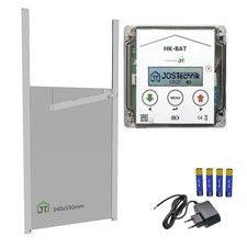 Gänseklappe HK-Bat 340x550mm Selbstverriegelung + Schaltung Anlocklicht