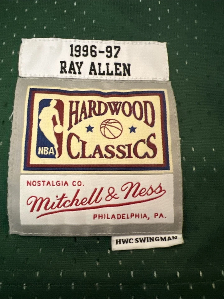 Camiseta Mitchell Ness Swingman Ray Allen Milwaukee Bucks 1996 L Nueva con etiquetas NBA para hombre’s Foto 2 de 4
