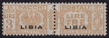 COLONIE LIBIA 1927-37 PACCHI POSTALI FASCIO 3 LIRE N.21 G.O MH*