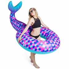BigMouth Inc - MERMAID TAIL Inflatable Swimming Pool Summer Float Raft Tube