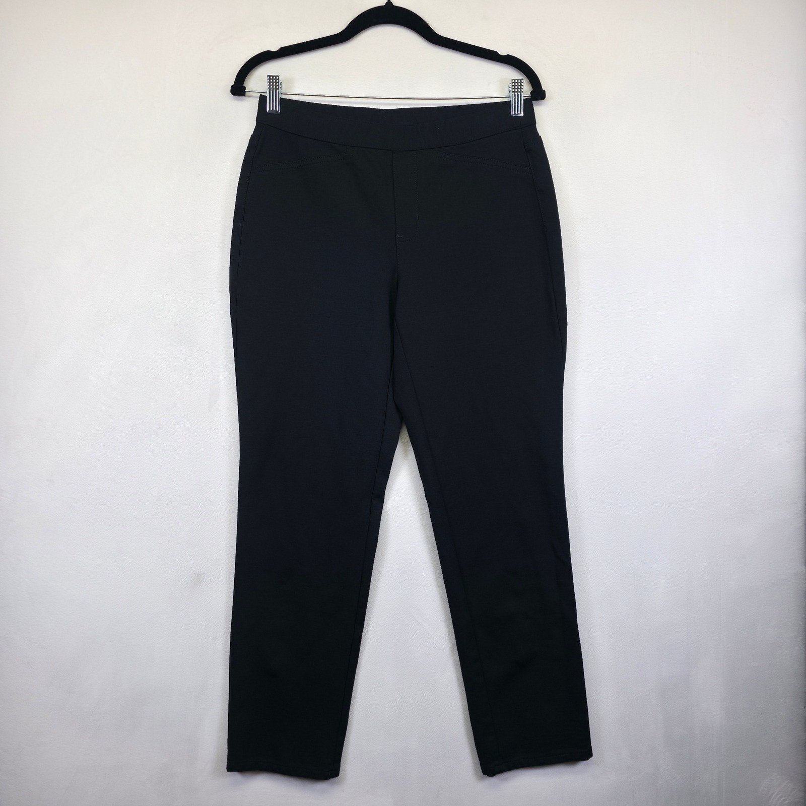 J Jill Ponte Pants Womens S Black Slim Leg Workwear Office Classic Old Money thumbnail 2